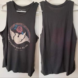 Spiritual Gangster Everything Will Be Okay Dove Graphic Tank - Sz L